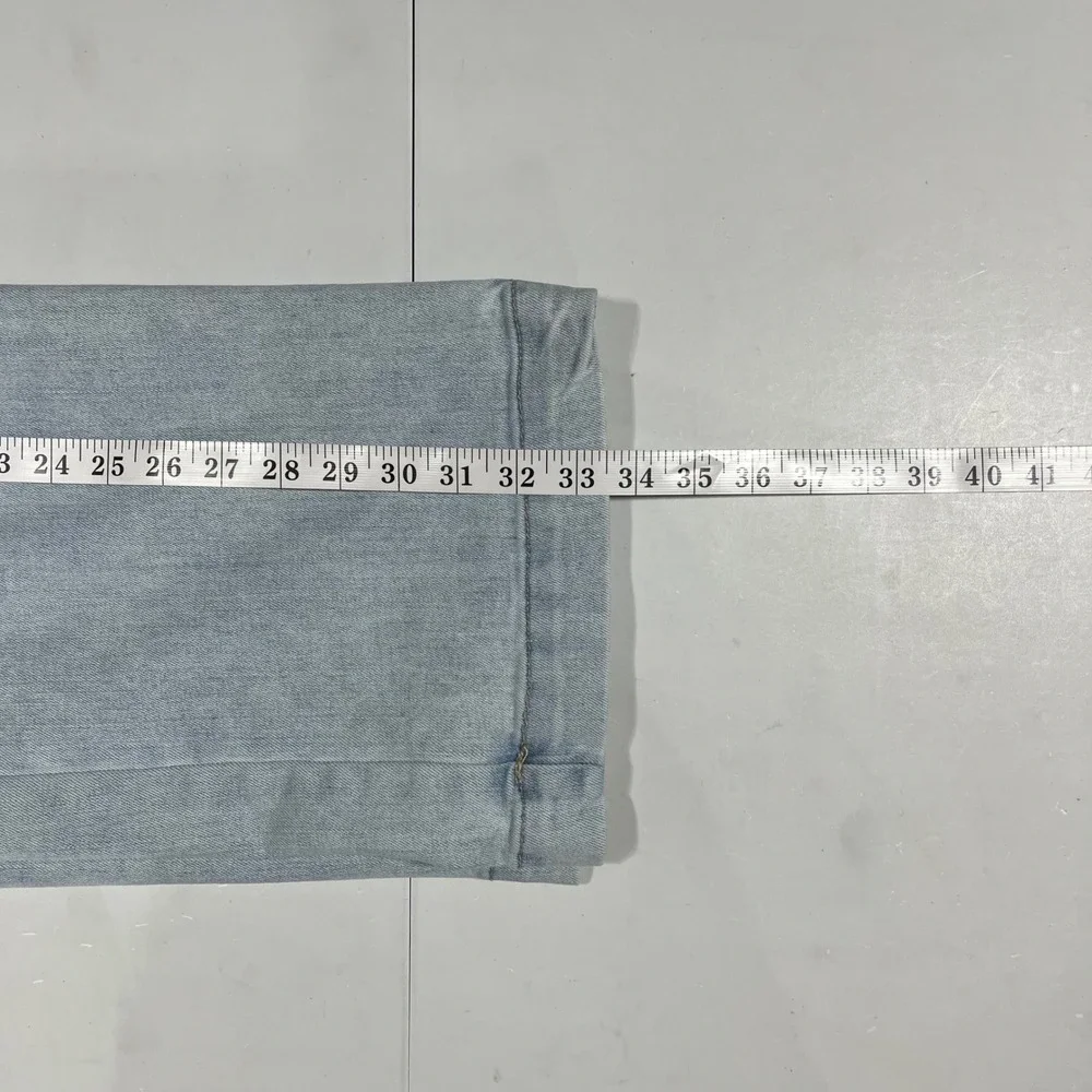 OAT NY Relaxed Wide Leg Crop Jeans Light Wash Denim Womens 24 Streetwear Boho
